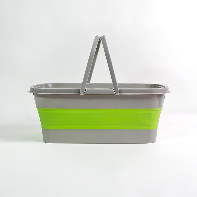 Space Mop 4-1; Scopa, Lavapavimenti, Lava e Asciuga Pavimenti - Pulizia Efficiente e Veloce, Adatta a Tutti i Tipi di Pavimenti/ Mop completo 3 ricambi in omaggio/ Mop + secchio salva spazio in omaggio 1 ricambio