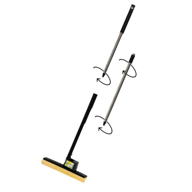 Space Mop 4-1; Scopa, Lavapavimenti, Lava e Asciuga Pavimenti - Pulizia Efficiente e Veloce, Adatta a Tutti i Tipi di Pavimenti/ Mop completo 3 ricambi in omaggio/ Mop + secchio salva spazio in omaggio 1 ricambio