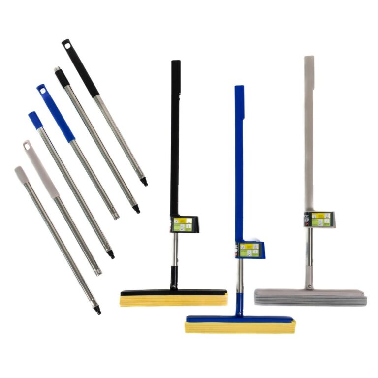 Space Mop 4-1; Scopa, Lavapavimenti, Lava e Asciuga Pavimenti - Pulizia Efficiente e Veloce, Adatta a Tutti i Tipi di Pavimenti/ Mop completo 3 ricambi in omaggio/ Mop + secchio salva spazio in omaggio 1 ricambio