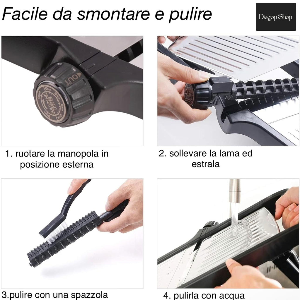 Mandolina in acciaio inox