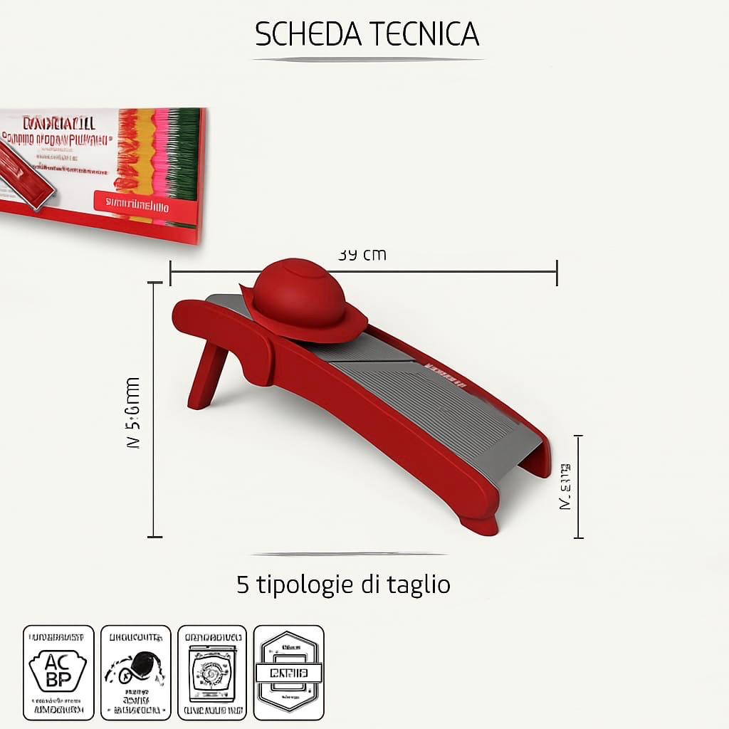 Mandolina in acciaio inox